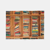 本棚ブックライブラリブックウ読ミズ フリースブランケット (正面(横))