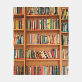 本棚ブックライブラリブックウ読ミズ フリースブランケット