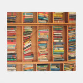 本棚ブックライブラリブックウ読ミズ フリースブランケット (正面(横))