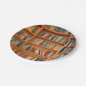 本棚ブックライブラリブックウ読ミズ ペーパープレート (アングル)