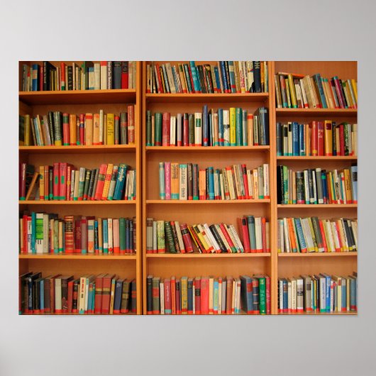 本棚ブックライブラリブックウ読ミズ ポスター (正面)