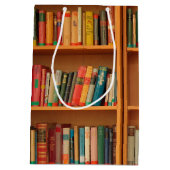 本棚ブックライブラリブックウ読ミズ ミディアムペーパーバッグ (裏面)