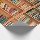 本棚ブックライブラリブックウ読ミズ ラッピングペーパー (角)