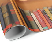 本棚ブックライブラリブックウ読ミズ ラッピングペーパー (ロールコーナー)