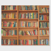 本棚ブックライブラリブックウ読ミズ ラッピングペーパー (フラット)