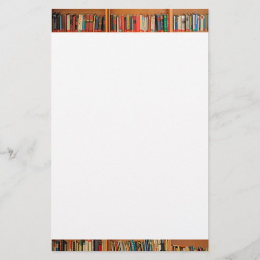 本棚ブックライブラリブックウ読ミズ 便箋 (正面)