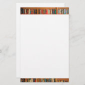 本棚ブックライブラリブックウ読ミズ 便箋 (正面/裏面)