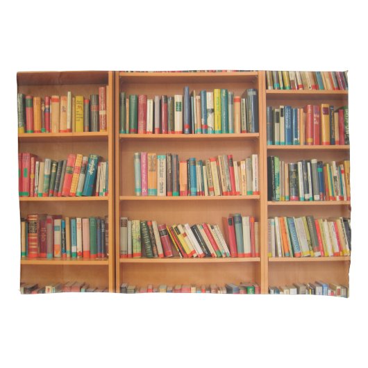 本棚ブックライブラリブックウ読ミズ 枕カバー (正面)