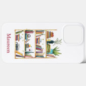 本棚ブックラバーパーソナライズされた Case-Mate iPhoneケース (裏面 (横))