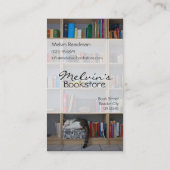 本棚図書館で寝ている猫 名刺 (裏面)