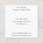 本棚猫図書館 スクエア名刺 (裏面)