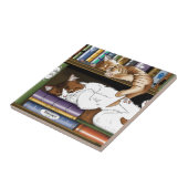 本棚猫図書館 タイル (側面)