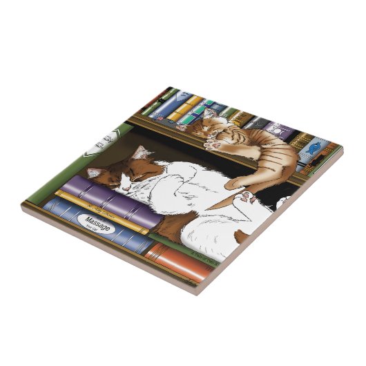 本棚猫図書館 タイル (側面)