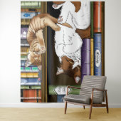 本棚猫図書館 タペストリー (インサイチュ)