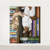 本棚猫図書館 タペストリー (正面)