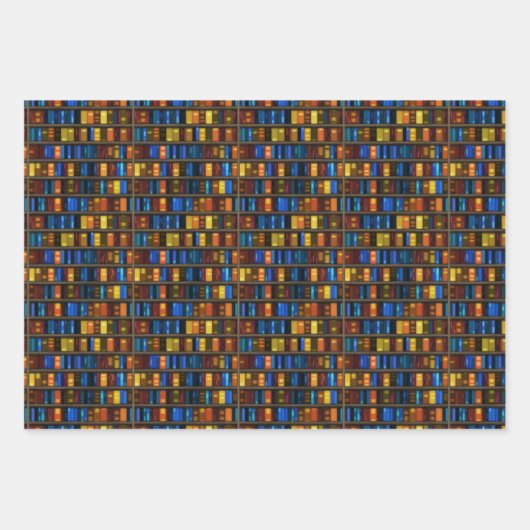 本棚用包装紙 フラットシートセット 3枚組 ラッピングペーパーシート (正面)