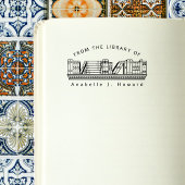 本棚素朴名前をカスタムする図書 ラバースタンプ