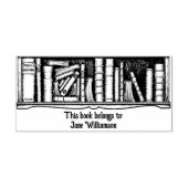 本棚蔵書票の手書きスタンプ セルフインキングスタンプ (デザイン)