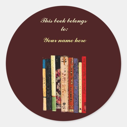 本棚蔵書票 ラウンドシール (正面)