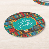 本棚読の愛 ラウンドペーパーコースター (アングル)