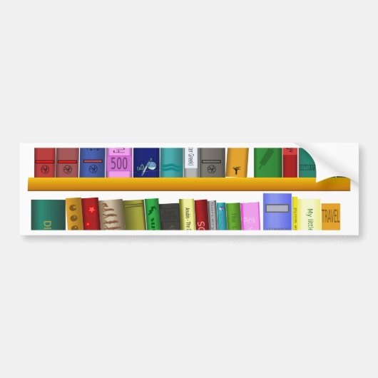 本棚読図書室 バンパーステッカー (正面)