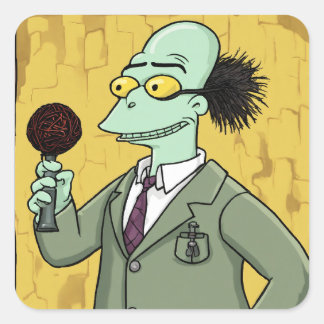 「本気おもしろいでステッカー、ちょっと笑ってよ！」 スクエアシール