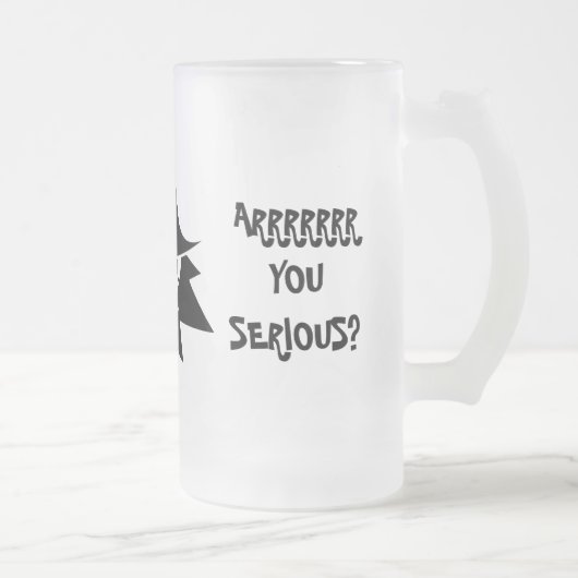 本気か？すり付きマグカップ フロストグラスビールジョッキ (右)