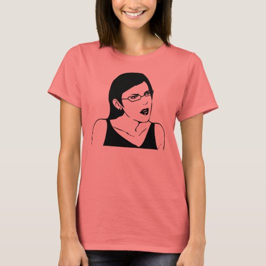 本気か?女性 Tシャツ (正面)
