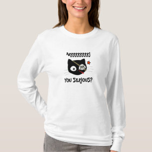 本気か?海賊猫Tシャツ Tシャツ