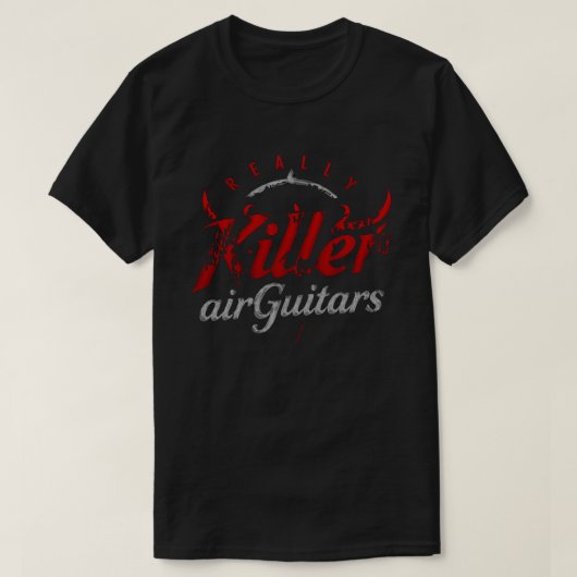 本気で殺傷能力あり エアギターTシャツ Tシャツ (デザイン正面)