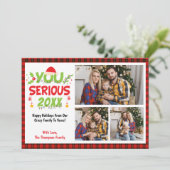 本気で2025年？3家族おもしろい写真クリスマス シーズンカード (スタンド正面)