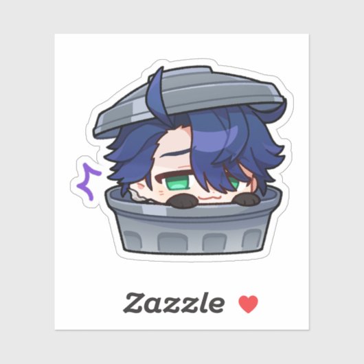 本海スターレールチビ（小さくかわいく書いた感じ）三方ゴミのステッカー シール (シート)