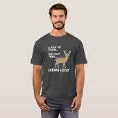 本物っぽい面白い狩猟Tシャツ 黒 Tシャツ (正面フル)