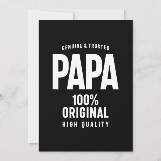 本物で信頼できるPapa |父の贈り物 サンキューカード (正面)
