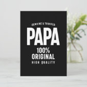 本物で信頼できるPapa |父の贈り物 サンキューカード (スタンド正面)