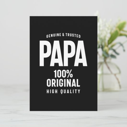 本物で信頼できるPapa |父の贈り物 サンキューカード (スタンド正面)