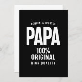 本物で信頼できるPapa |父の贈り物 サンキューカード (正面/裏面)