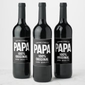 本物で信頼できるPapa |父の贈り物 ワインラベル (ボトル)