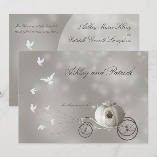 本物のおとぎ結婚話 招待状 (正面/裏面)