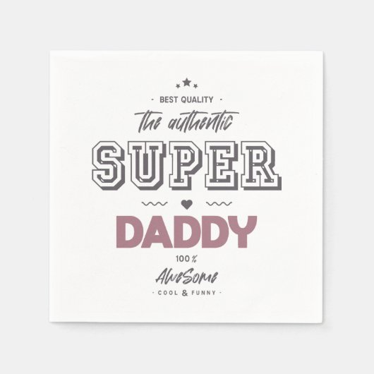 本物のすごいパパ スタンダードカクテルナプキン (正面)