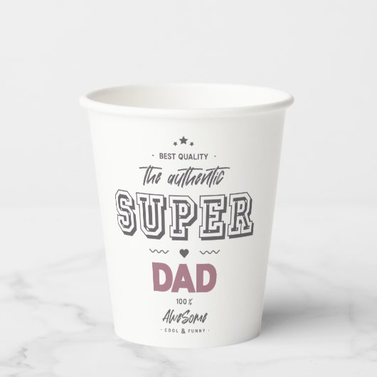 本物のすごいパパ 紙コップ (正面)