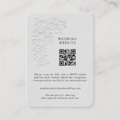 本物のように浮き出た白いバラの封筒カード エンクロージャーカード (正面)