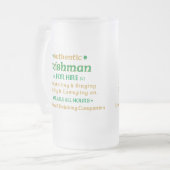 本物のアイリッシュマンおもしろい フロストグラスビールジョッキ (正面左)