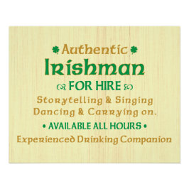 本物のアイリッシュマンおもしろい ポスター