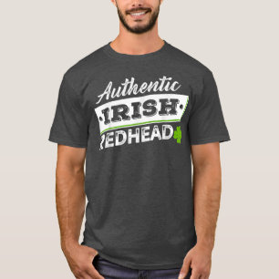 本物のアイリッシュレッドヘッドラッキーシャムロックセントパトリック Tシャツ