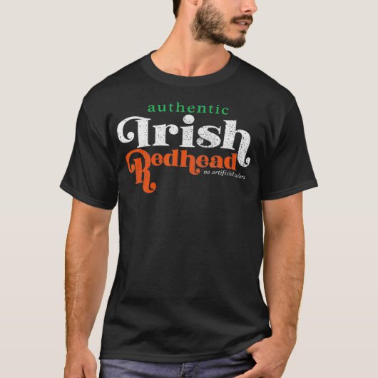 本物のアイルランド赤おもしろい頭赤頭贈呈  Tシャツ (正面)