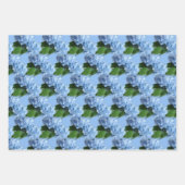 本物のアジサイの花 ラッピングペーパーシート (正面)
