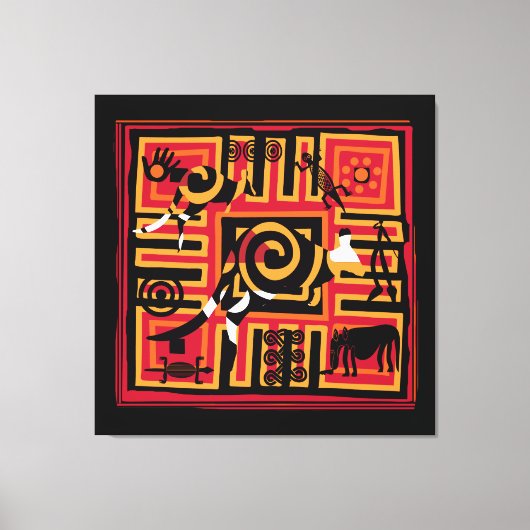 本物のアボリジナル・アート キャンバスプリント (正面)