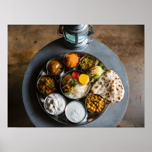 本物のインディアンヒンズー教ベータリフードプラッタ ポスター (正面)