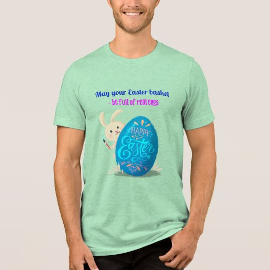 本物のイースターエッグへの願い薄い緑 トライブレンドＴシャツ (正面)